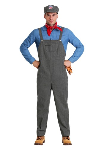 Adult train engineer costume - train,
